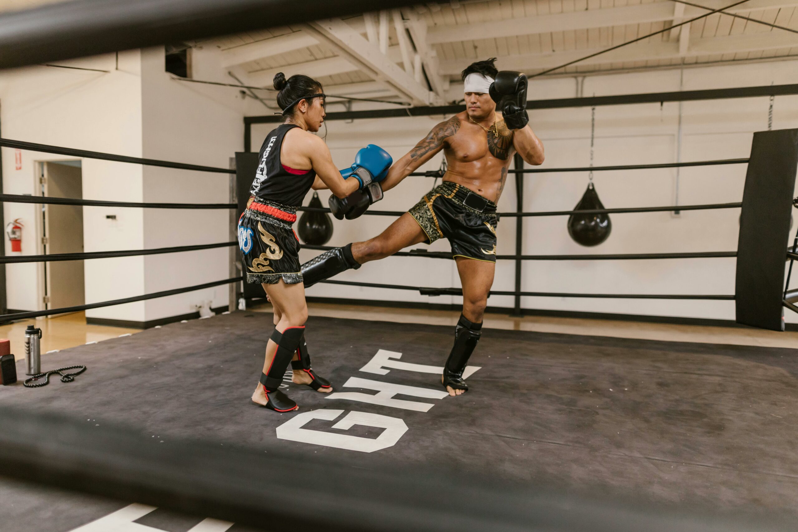 Muay Thai kickboxing techniques