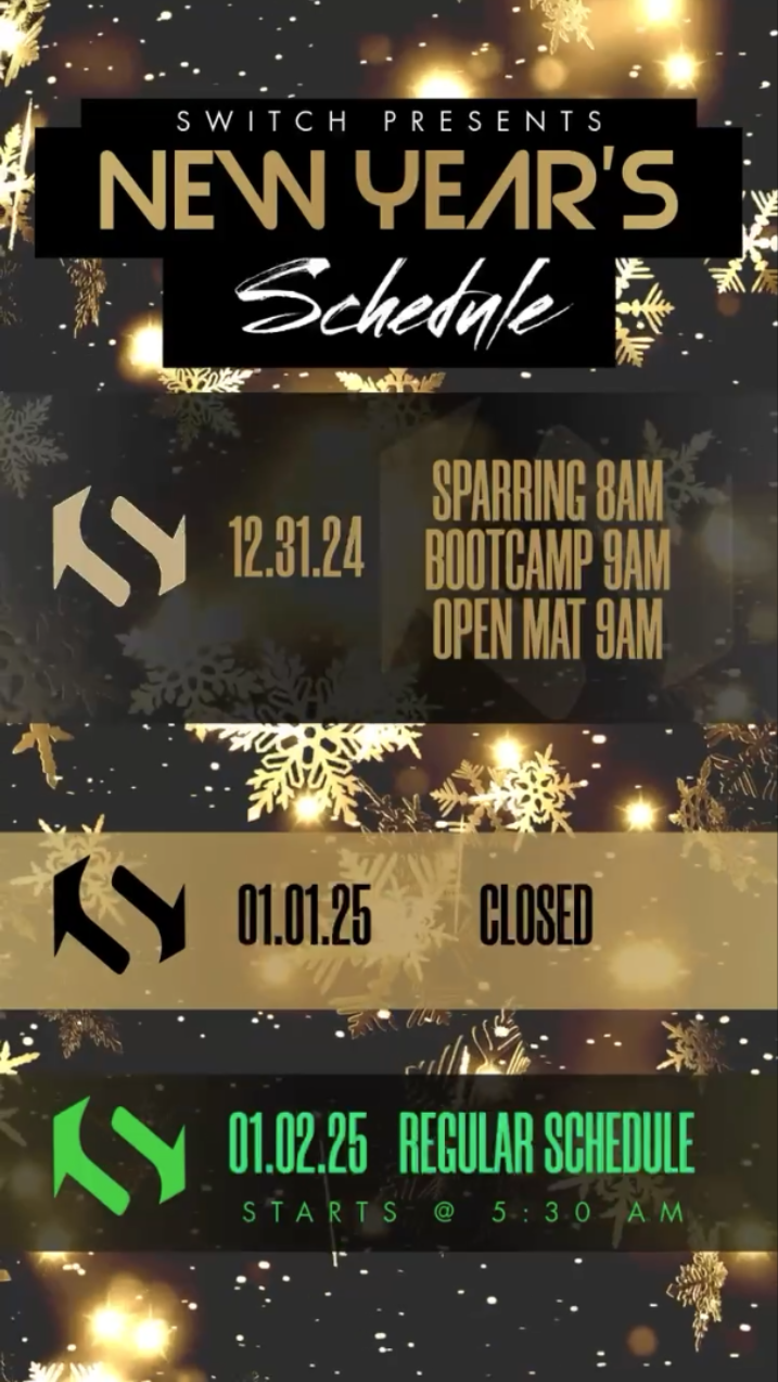 New Year's Schedule